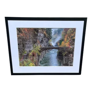 Enhanced Digital Photography "Bridge at Letchworth" by Phil Gleissner, Framed