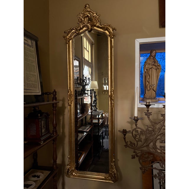 High Gilded Crested Mirror For Sale - Image 5 of 8