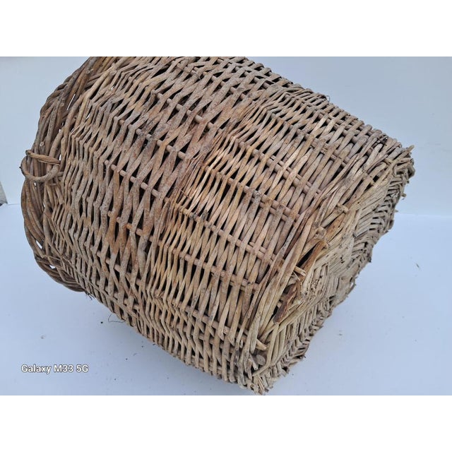 Large French Damme Jeanne with Woven Basket, 1920s For Sale - Image 3 of 6
