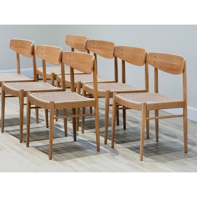 A harmonious quartet by A.M. Møbler, these Model 501 chairs embody the enduring language of Mid-Century Danish...
