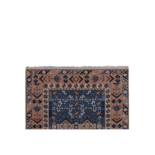 1960s Handknotted Turkish Oushak Rug 4'7'' X 8'1'' For Sale - Image 4 of 10