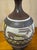 Mid 20th Century Sgraffito Pottery Lamp Folk Art Style Birds Antelope For Sale - Image 4 of 12