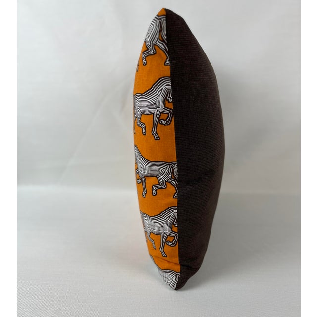 Contemporary Faubourg Attributed to Schumacher 20” Feather/Down Pillow For Sale - Image 3 of 6