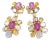 Bochic “Capri” Vintage Ruby & Rose Cut Sapphire Earrings IN 18K Gold & Silver For Sale