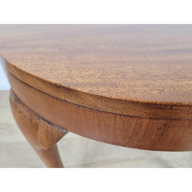 1970s Vintage Circular Coffee Table in Mahogany with Cabriole Legs, 1970s For Sale - Image 5 of 13