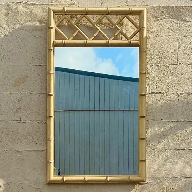 Early 21st Century Vintage Chinese Chippendale Wood Vertical Mirror For Sale - Image 5 of 8