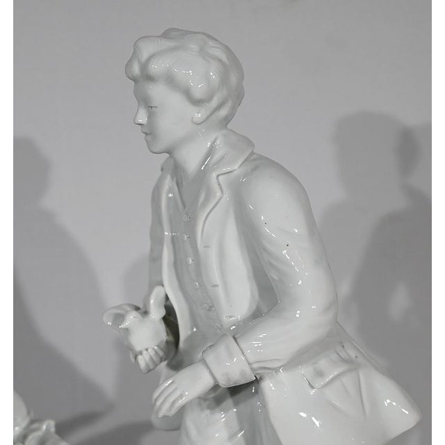 White After F. Boucher, Couple de Galants, Late 1800s, Sèvres Porcelain For Sale - Image 8 of 18