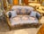 Gold Vintage Cherub Rococo Sette upholstery Blue Damask Canapa For Sale - Image 8 of 9