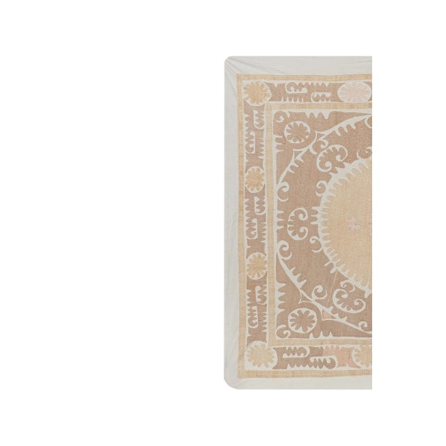 Suzani Wall Hanging Tapestry 4'3'' X 4'6'' Dimension; 51.2" x 53.5" inches / 130 x 136 Cm/ 4'3'' X 4'6'' Material: 100%...