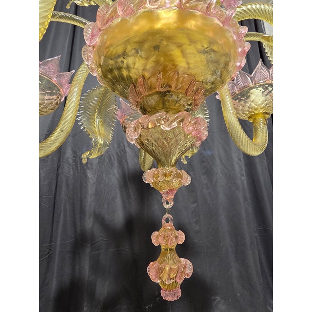 Murano Glass Chandeliers, 1980s, Set of 2 For Sale - Image 4 of 15