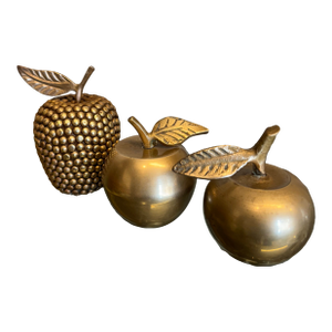 Brass Apple Collection, 3Pcs