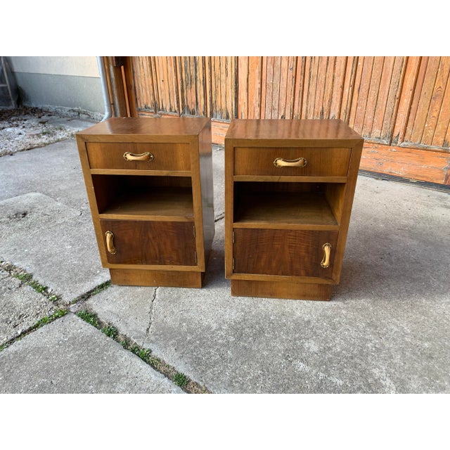 Wood Art Deco Italian Nightstands, 1930s, Set of 2 For Sale - Image 7 of 7