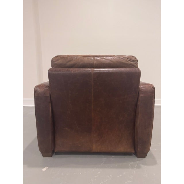Natuzzi Gregory Italian Leather Sofa & Matching Lounge Chair - Model 2191/1834 For Sale - Image 10 of 17