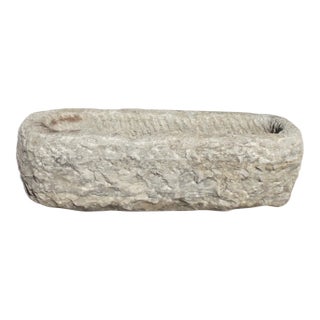 1940s Hand Chiseled Stone Trough For Sale