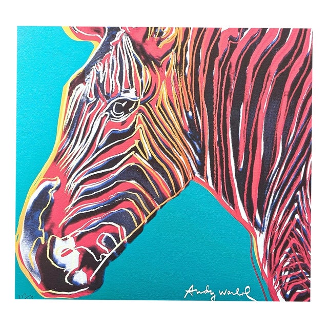 After Andy Warhol, Grevys Zebra Blue, 1980s, Print For Sale