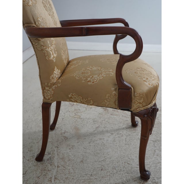 Pair of Southwood Damask Upholstered Open Armchairs For Sale - Image 12 of 18