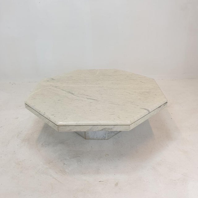 Italian Marble Octagon Coffee Table, 1980s For Sale - Image 11 of 18