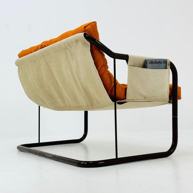 Bauhaus Tubular Canvas Sling Two-Seater Sofa, 1970s For Sale - Image 5 of 11