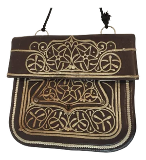 Vintage Moroccan Cross Body Leather African Bag