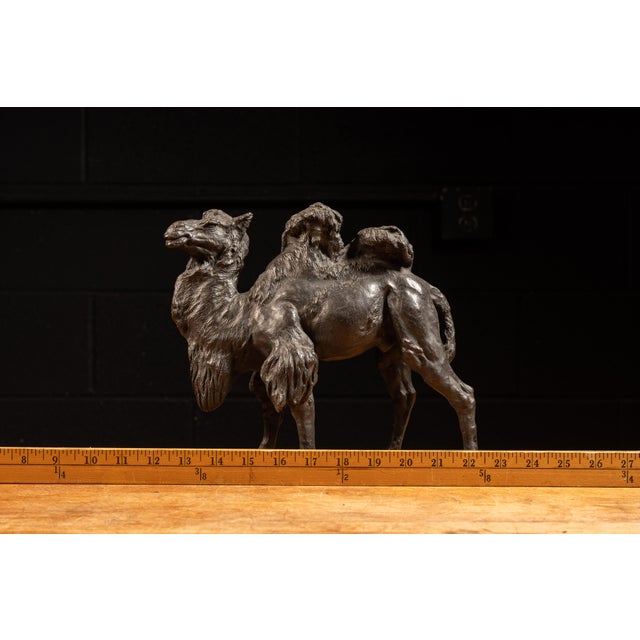 Metal Early 20th Century Late Meiji Era Okimono Camel Sculpture For Sale - Image 7 of 7