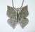 1970s Silver Metal Articulated Butterfly Pendant Necklace, c.1970 For Sale - Image 5 of 12