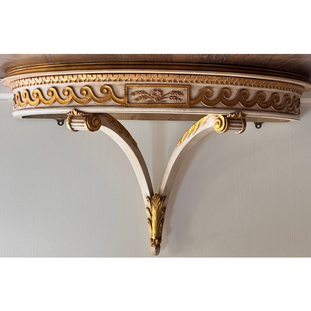 Hollywood Regency Dorothy Draper Style Large Scale Wall Mounted Shelf For Sale - Image 16 of 18