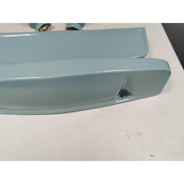 1980s Bathroom Lamps with Matching Shelves by Sigvard Bernadotte for Ifö, 1970s, Set of 4 For Sale - Image 5 of 12