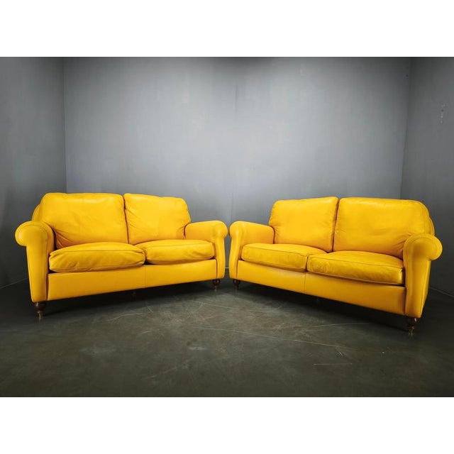 Wood Leather George Sofas from Poltrona Frau, Italy, 1992, Set of 2 For Sale - Image 7 of 18