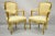 French Louis XV Style Gold Gilt Fauteuil Arm Chairs to Refinish DIY Project - a Pair. Item features solid wood...