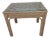 1980s Bamboo Rattan Accent Table Glass Top Beige For Sale
