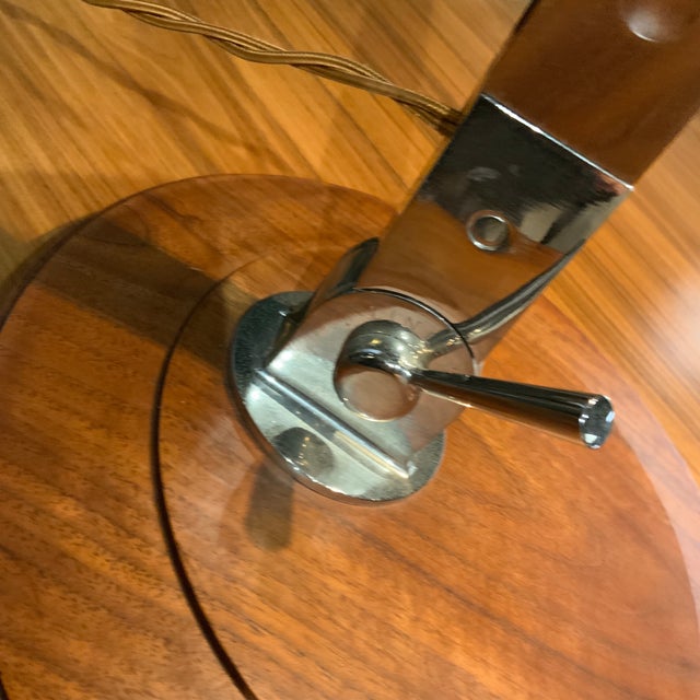 David Linley Metal and Wood Desk Lamp For Sale - Image 4 of 4