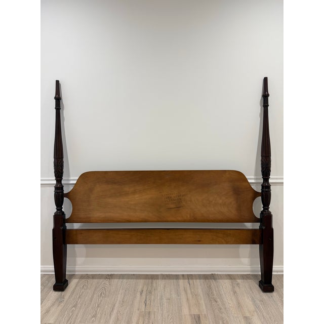 Drexel Heritage King Size Four Poster Rice Bed Vintage 18 Th Century For Sale - Image 12 of 12