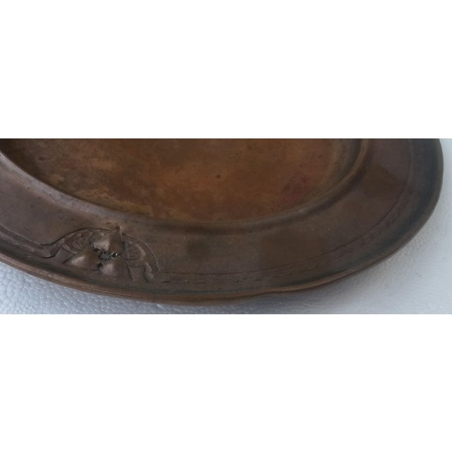 Roycroft Arts & Crafts Copper Charger – Hand‑Hammered, Mission Era 1900s For Sale - Image 10 of 17