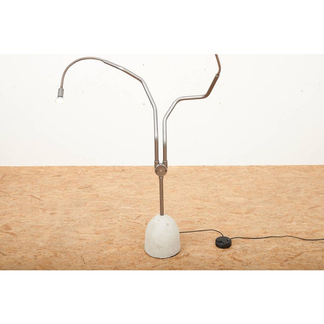 Ron Arad Tree Tops Light Floor Lamp with Concrete Base Dark Grey Metal Stem by Ron Arad for Barton, 1983 For Sale - Image 4 of 13