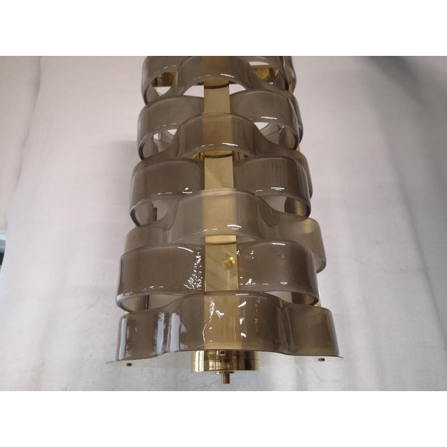 Murano Glass and Brass Chandelier, 2000 For Sale - Image 4 of 16