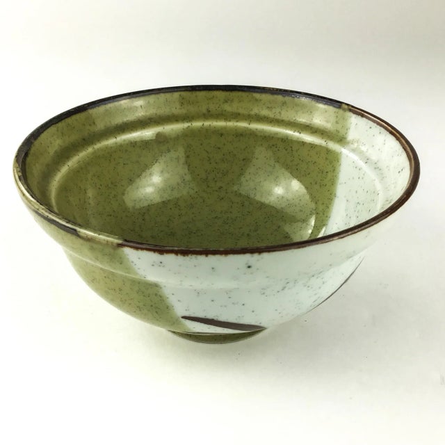 Vintage Stoneware Bowl Artisan Hand Turned Pottery For Sale - Image 10 of 10