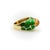 Vintage 18k Gold Citrine Cabochon and Green Enamel Roberto Legnazzi Ring, Size 7.25 For Sale - Image 4 of 13