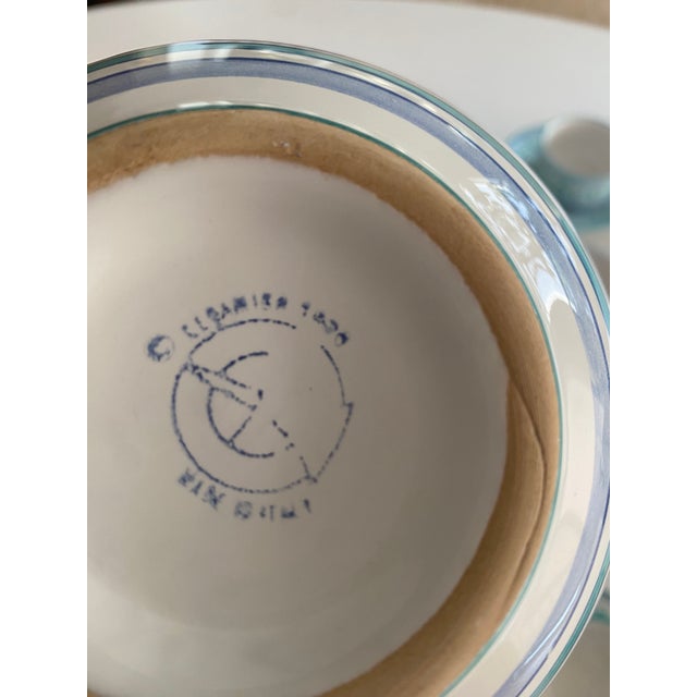 Cerámica Made in Italy Tea/Coffee Set With Bowls and Creamer For Sale - Image 10 of 12
