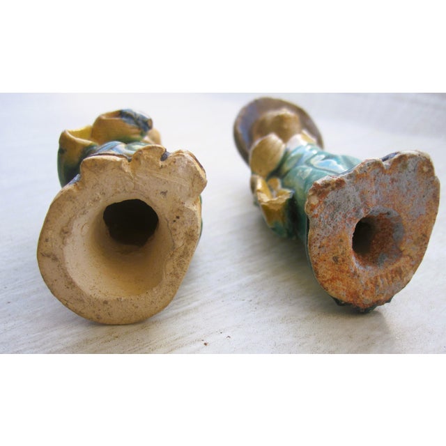 Asian Antique Pair of Antique Chinese Mud Men For Sale - Image 3 of 3