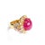 Bochic “Orient” Ruby & Multi Pastel Color Sapphire Cluster Ring Set 18K & Silver, Size 8 For Sale - Image 4 of 11