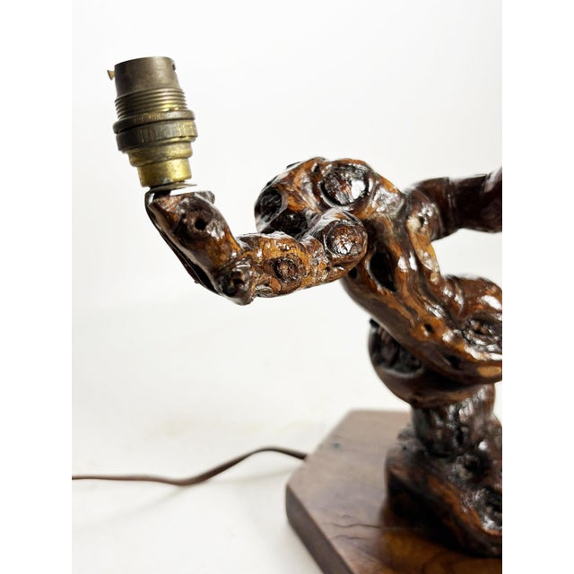 Small Vintage Root Table Lamp, France, 1950 For Sale - Image 6 of 12