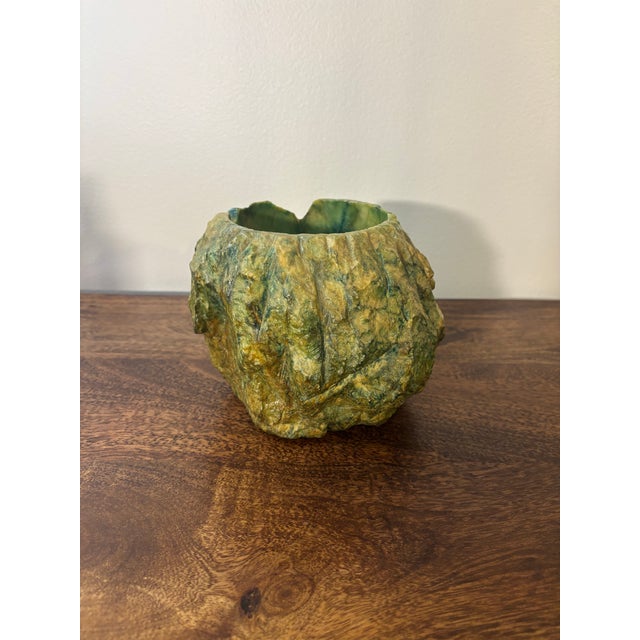 Vintage Mid Century Green Alabaster Ashtray - Prof. G. Bessi Volterra, Italy For Sale In Miami - Image 6 of 8