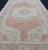 Vintage Turkish Oushak Medallion Rug in Soft Coral, Mint Green, and Beige Tones For Sale In Atlanta - Image 6 of 13