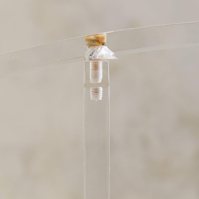 Metal Italian Lucite + Brass Valet Stand, 1960s For Sale - Image 7 of 9