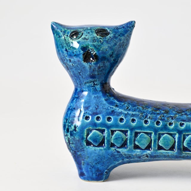 Rimini Blu Cat Figurine by Aldo Londi for Bitossi, 1960s For Sale - Image 10 of 11