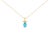Contemporary 14K Yellow Gold and Blue Quartz Pacifier Pendant Necklace - 18" Inches For Sale - Image 3 of 5