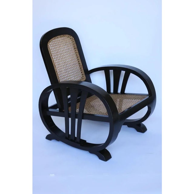 Art Deco 1920s Vintage Teak Wood Chair For Sale - Image 3 of 10