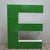- Large green decorative light letter E - The front is made of plastic - The back is made of aluminum - To illuminate the...