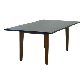 Modern Dining Table in Black Ash with Wooden Frame, 1960s For Sale