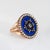 Victorian Antique Victorian Diamond Pearl Ring 10k Rose Gold Sz 5 Blue Enamel Jewelry For Sale - Image 3 of 7
